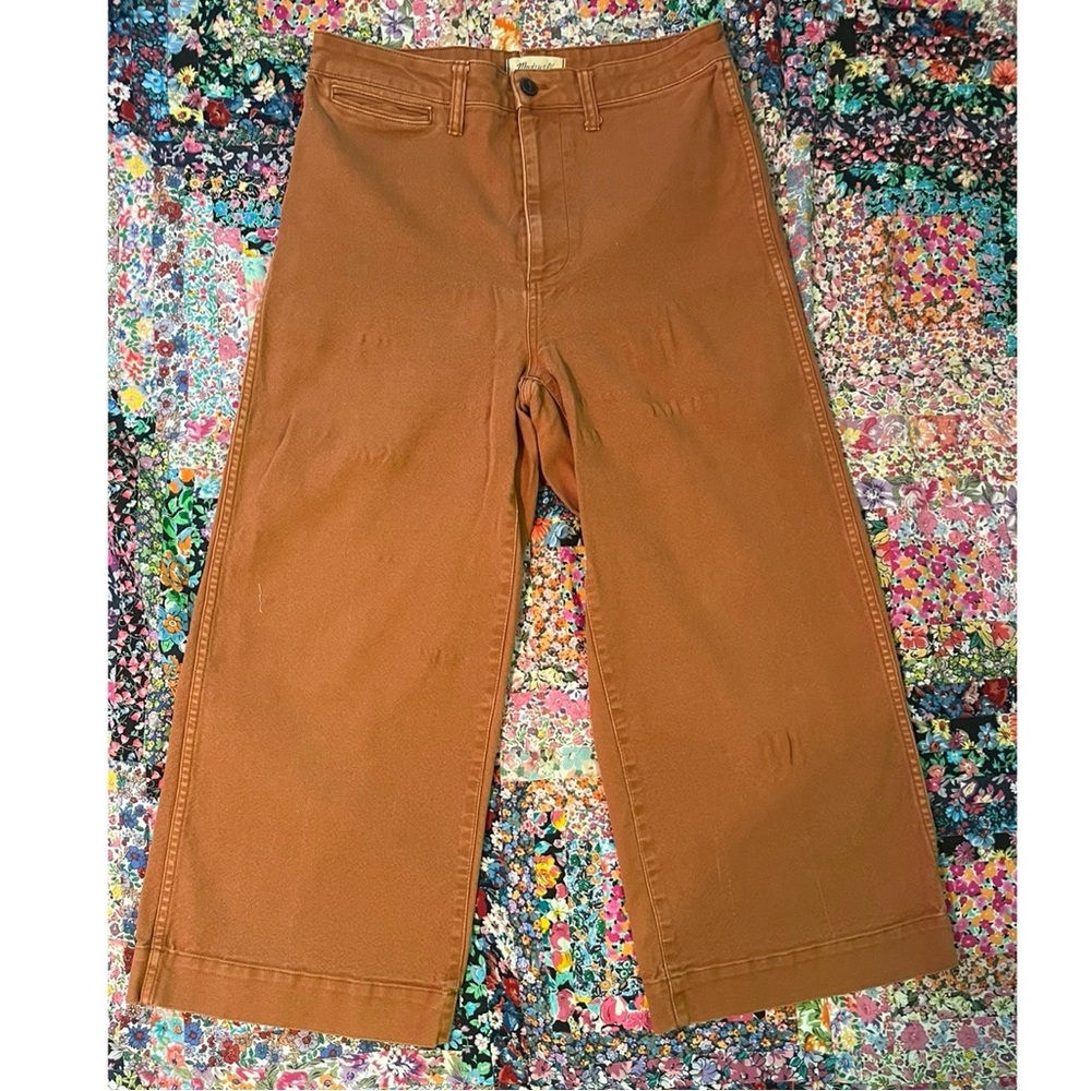 Madewell Wideleg Pant, Orange/Brown Denim